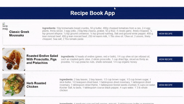 Recipe Book App